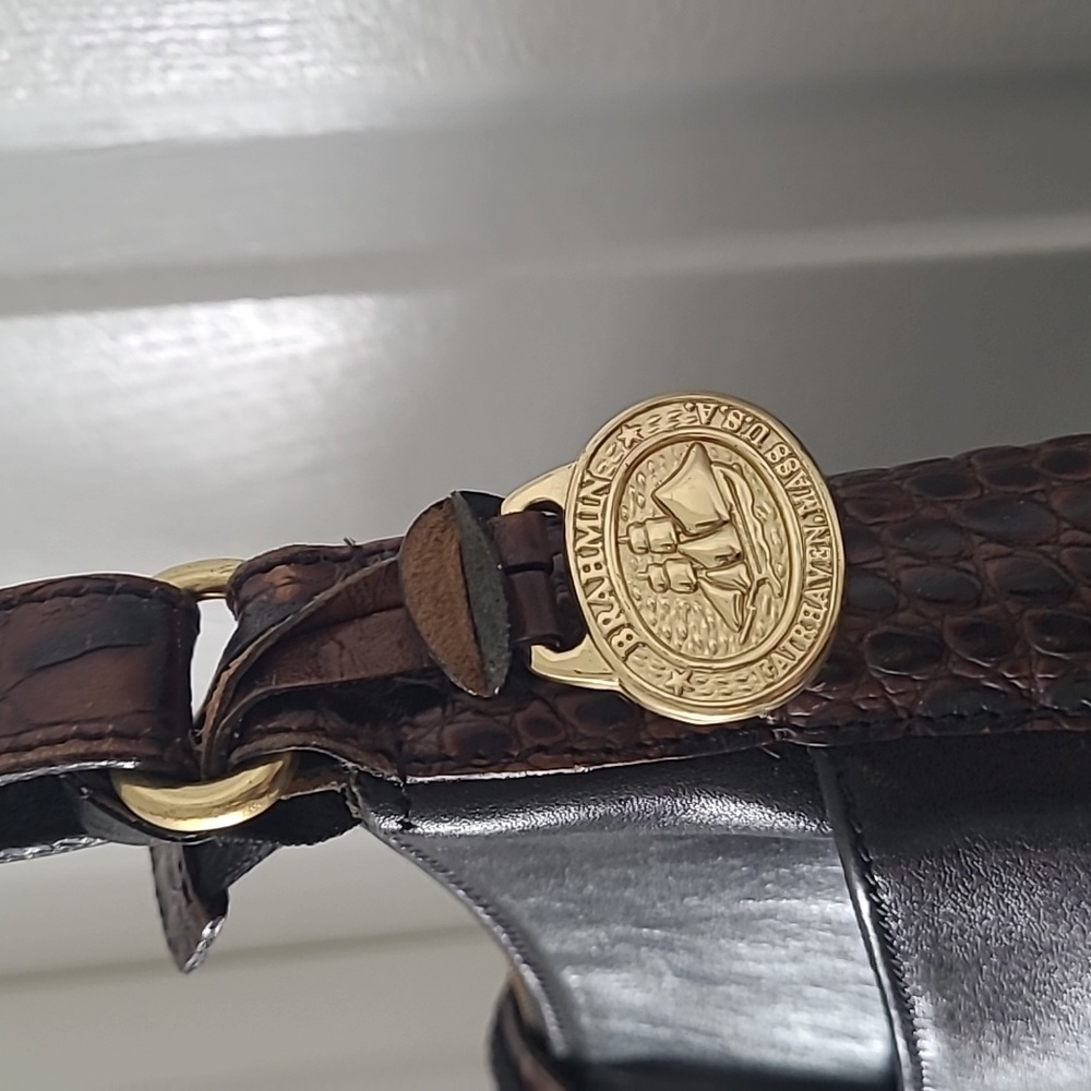 Brahmin Crossbody Bag With Pecan Melbourne Details - Picture 2 of 12